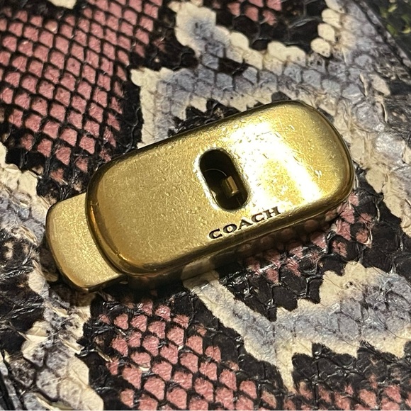 COACH Tabby Top Handle In Colorblock Snakeskin RARE ITEM - Picture 7 of 16